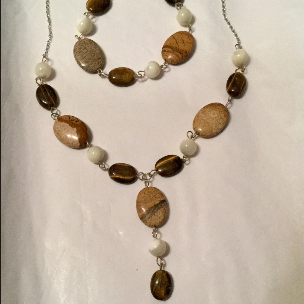 Thailand Made Necklace Bracelet Set Polished